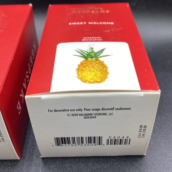 Hallmark Keepsake Sweet Welcome Pineapple 2020 (lot of 2) - Picture 3 of 9